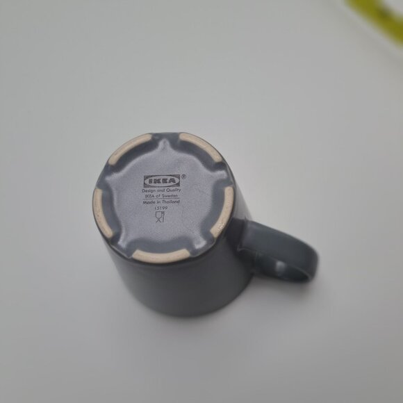 Ceramic Mug Thailand Design Seamless Handle Gray - Picture 3 of 11